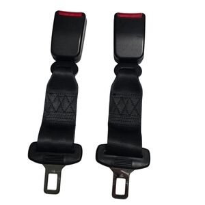 2 pack Universal Car Seat Belt Extender Extension Clip Buckle Black